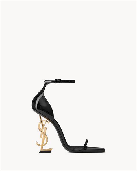 opyum sandals in patent leather ysl|opyum patent leather sandals.